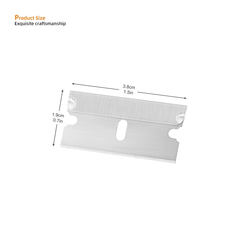 EHDIS 100pcs Razor Blades - Stainless Steel Straight Edge Razor Scraper Blades for Paint Scraper, Box Cutter, Industrial Use - Image 3